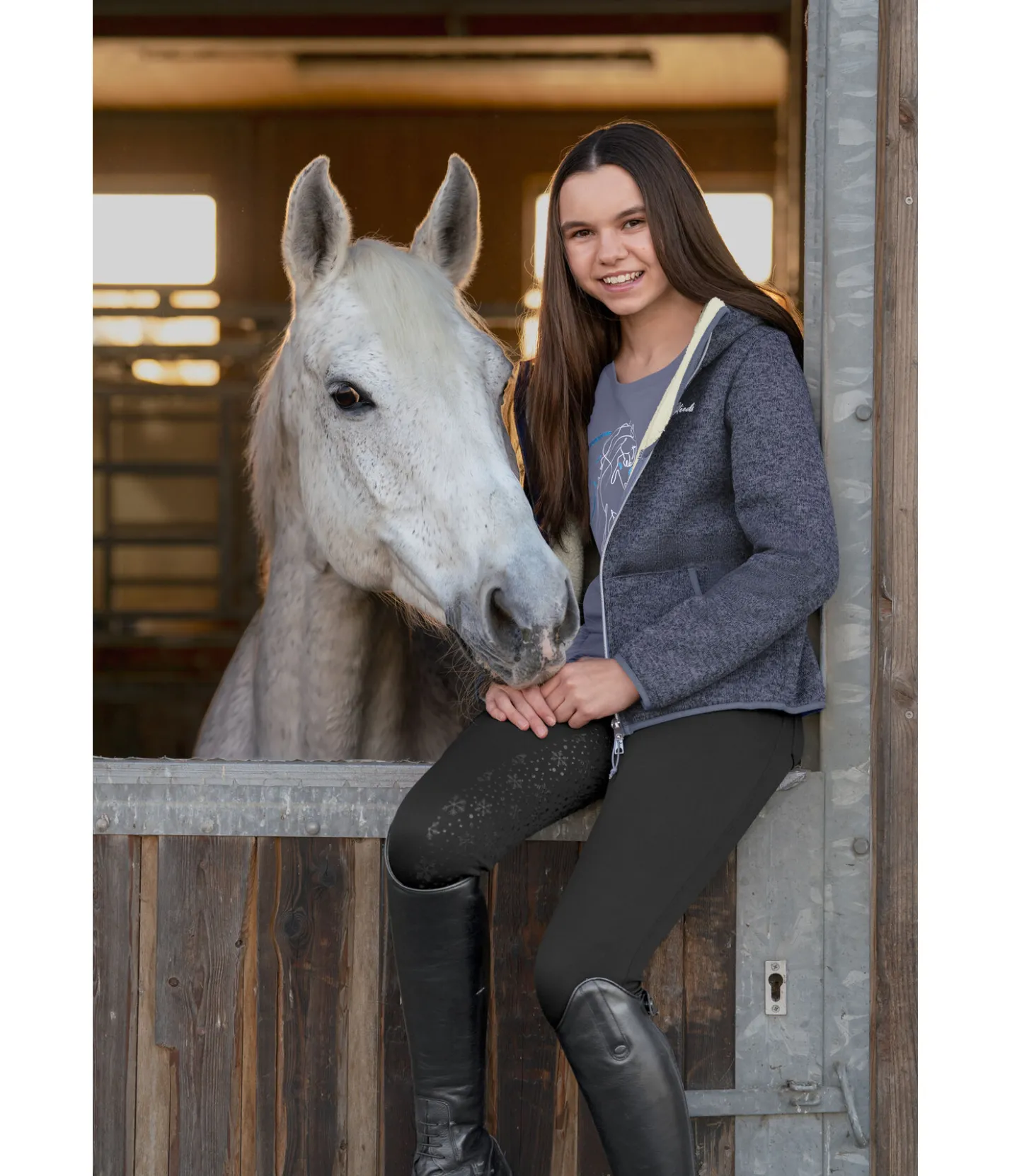 STEEDS Veste en tricot polaire enfant Sina bleu arctique Clearance