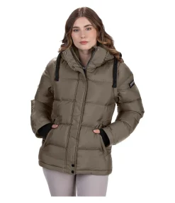Felix Bühler Veste matelassée à capuche 2 en 1 Elis taupe foncé Discount