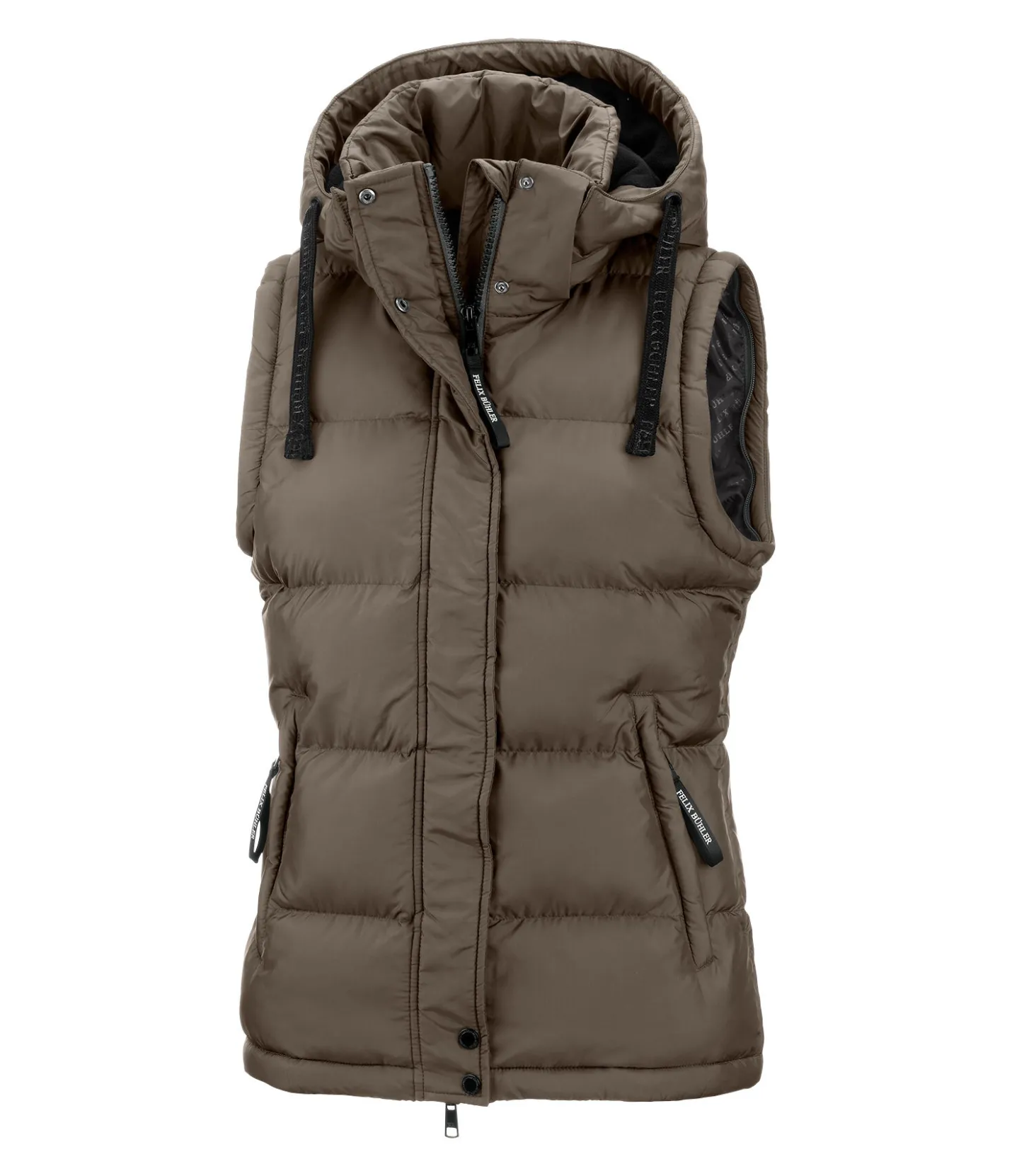 Felix Bühler Veste matelassée à capuche 2 en 1 Elis taupe foncé Discount