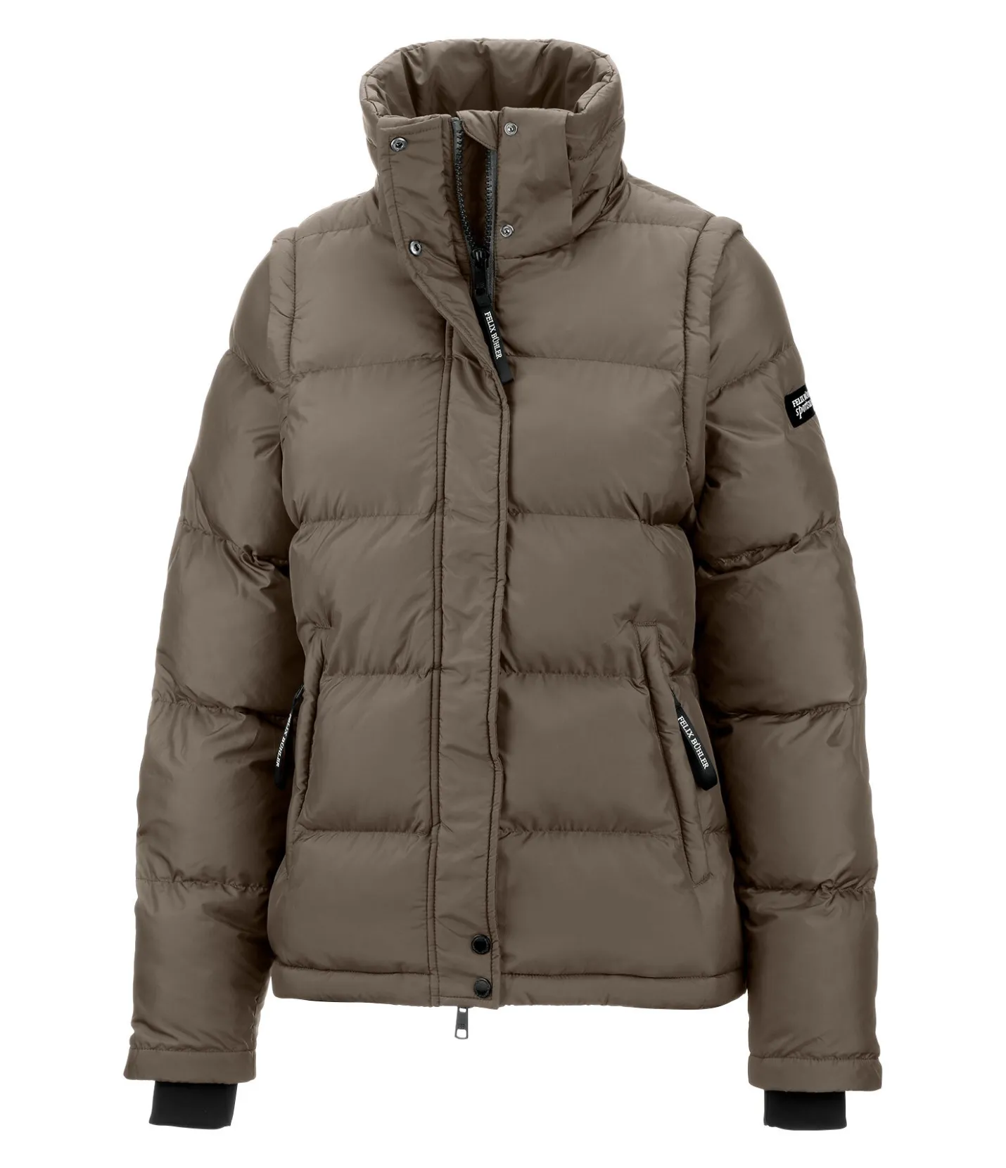 Felix Bühler Veste matelassée à capuche 2 en 1 Elis taupe foncé Discount