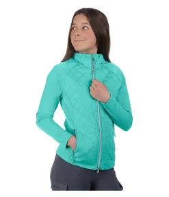 STEEDS Veste matelassée bi-matière enfant Malina vert aqua New