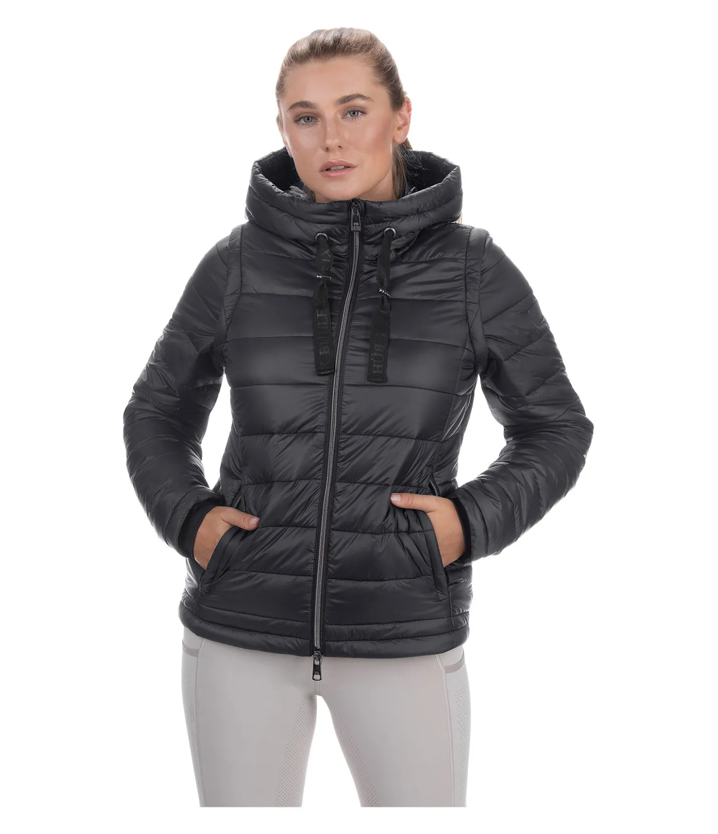 Felix Bühler Veste matelassée 2-en-1 à capuche Cecile noir Discount