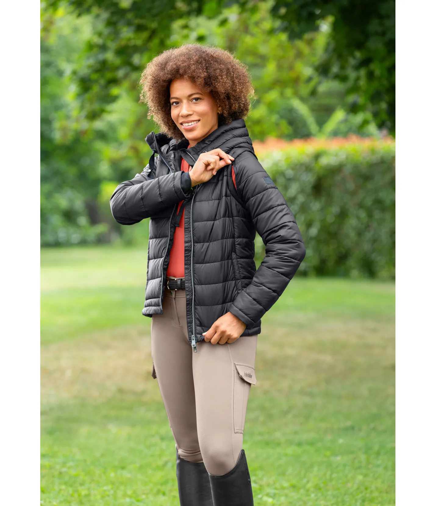 Felix Bühler Veste matelassée 2-en-1 à capuche Cecile noir Discount