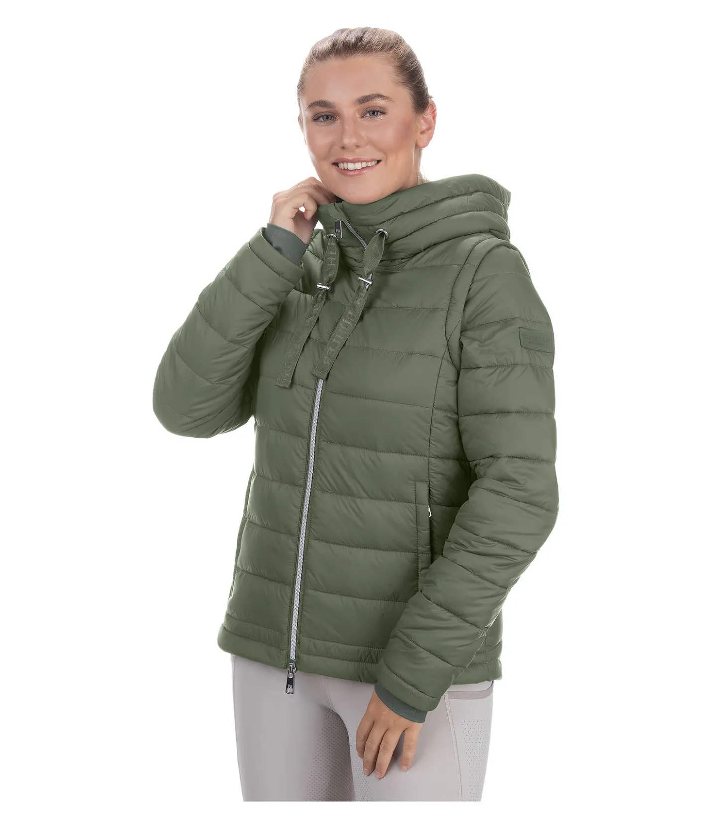 Felix Bühler Veste matelassée 2-en-1 à capuche Cecile vert profond New