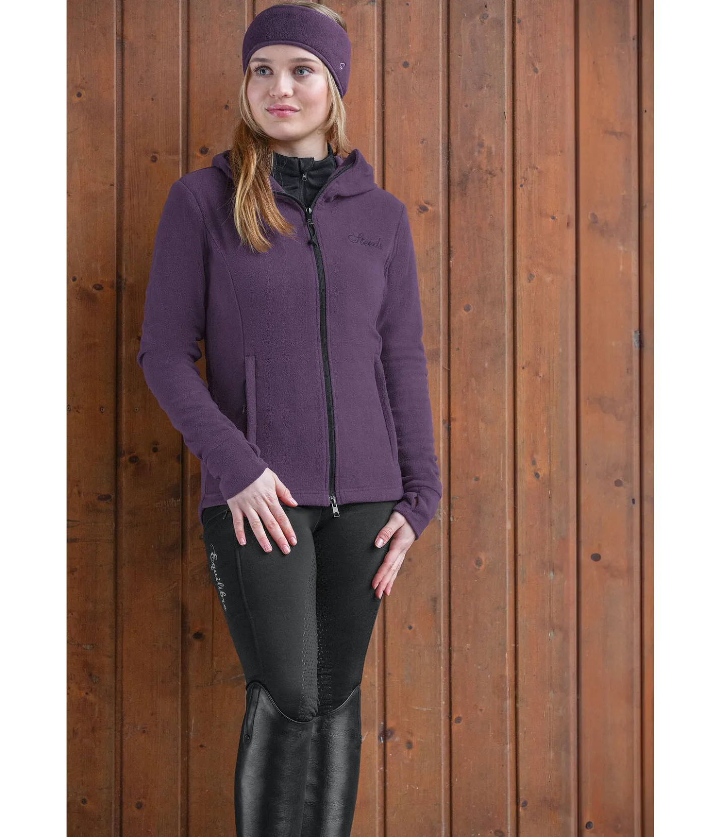STEEDS Veste polaire à capuche hiver Kiki baie noir Discount