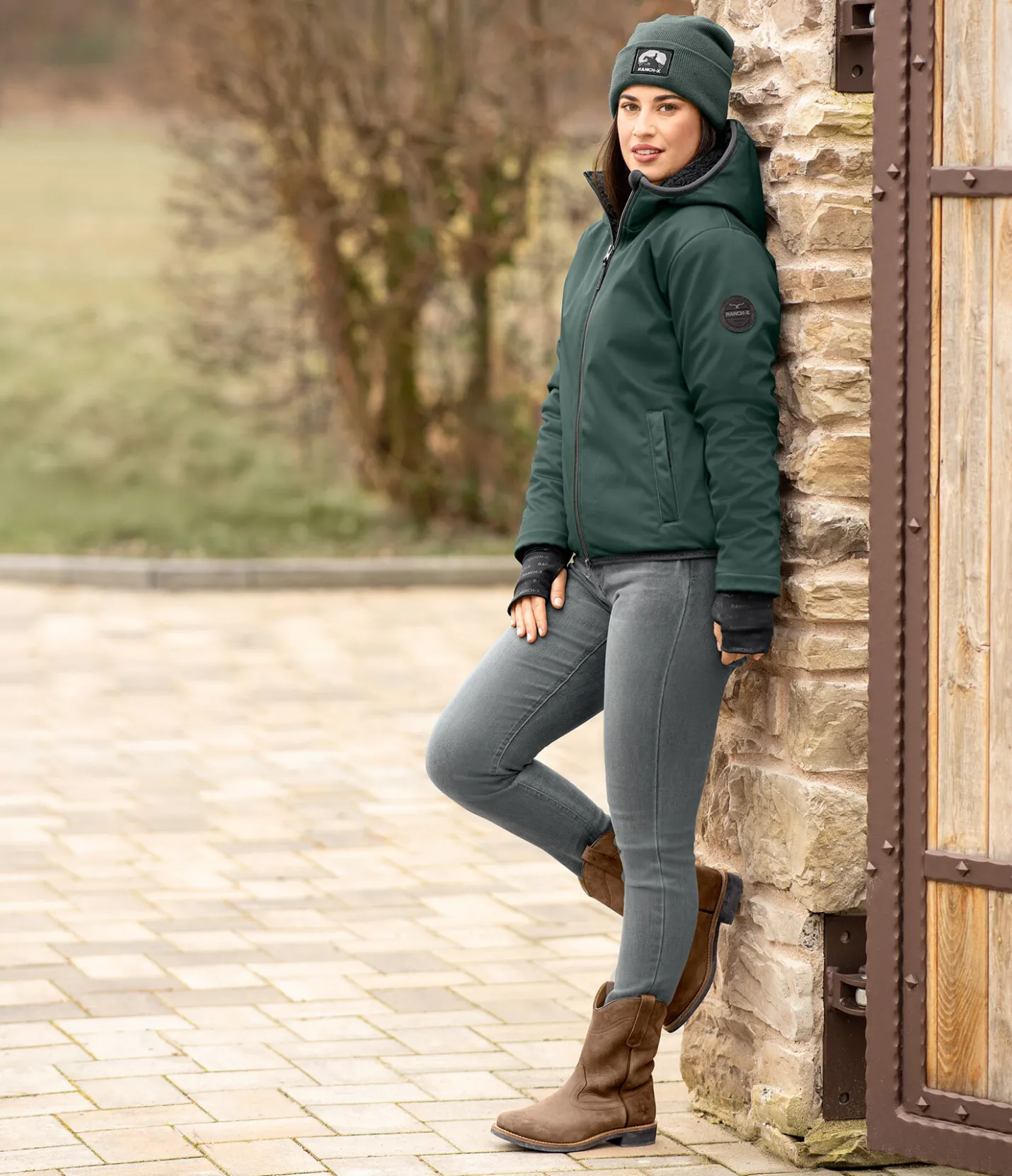 RANCH-X Veste softshell Josie vert pin Hot