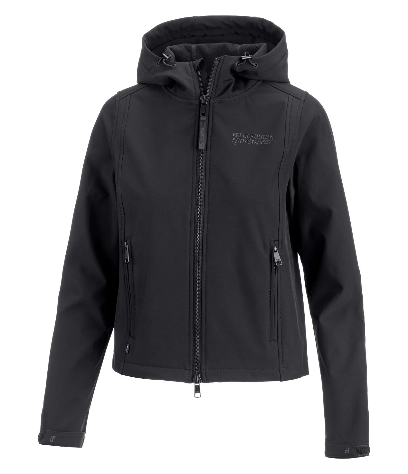Felix Bühler Veste softshell cropped à capuche Hanne noir Hot