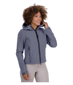 Felix Bühler Veste softshell cropped à capuche Hanne violet givré Discount