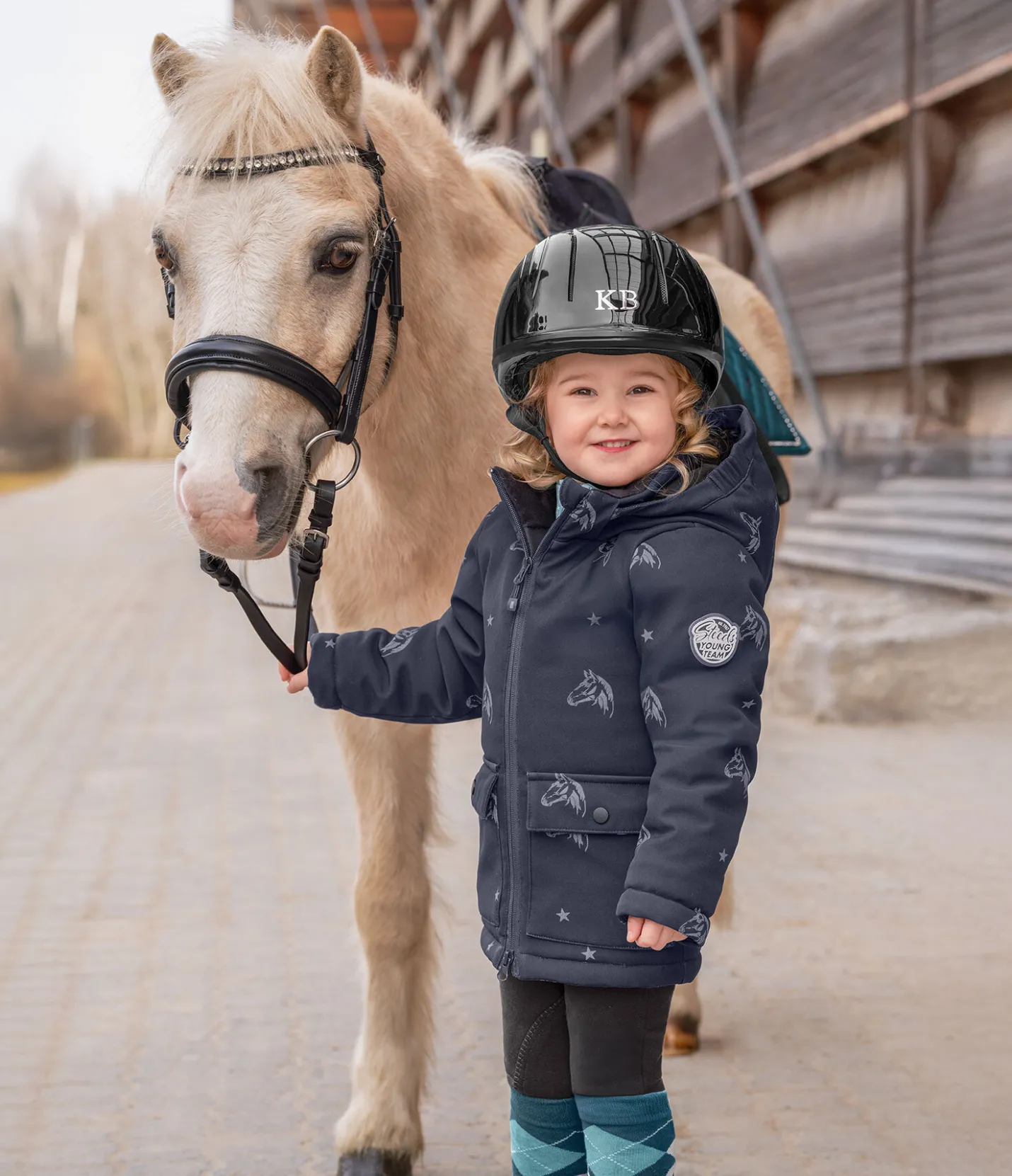 STEEDS Veste softshell d'hiver enfant Janice II marine Hot