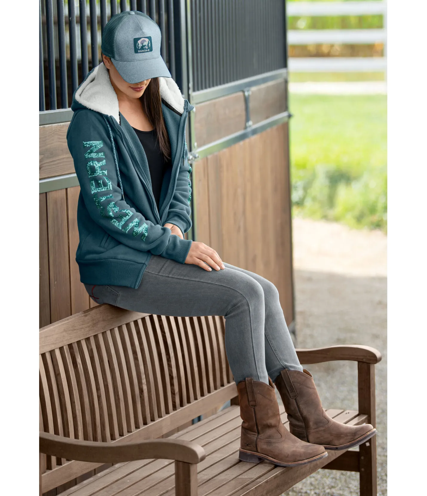 RANCH-X Veste sweat Tammy bleu profond